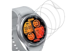 SkyKeep für (4 Stücke Folie Panzerglasfolie Samsung Watch 7 Classic Schutzfolie Galaxy Watch 6 Classic Displayschutz Screen Protector, Soft TPU