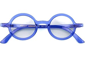 LONDON MOLE Eyewear | Moley Gafas de bloqueo de luz azul | Gafas Redondas | Bloqueadores azules frescos | Anti fatiga visual para pantallas | Hombres Mujeres Unisex | Bisagras de resorte |