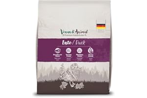 Venandi Animal – Premium Katzenfutter – Ente, mit viel frischem Geflügel, Trockenfutter, getreidefrei 1er Pack (1 x 300g)
