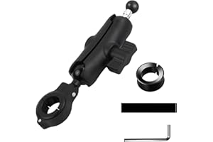 ELITECRAN Accessori per Montaggio RAM/GPS, 9 cm Braccio a Doppia Presa + Adattatore a Sfera da 1"/25 mm a 17 mm + Supporto per Morsetto da Manubrio con Base a Sfera da 1" per Diametro di 2,2-2,5-3,2cm