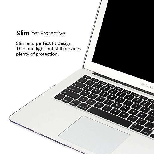MacBook Air 13 Hülle, GMYLE Hard Case Print Glossy für MacBook Air 13 (Modell: A1369/ A1466) – tropischen Pflanzen (rot Hibiskus) Durch gummierte Hard Shell Fall-Abdeckung Hülle Case Etui Tasche - 4