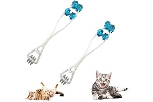 SSYANG 2pcs Outil de Massage pour Chat,Chiot Chien Chat Masseur Visage Mince Masseur de soulagement des Jambes,Toilettage de Chat pour Animaux de Compagnie(Bleu)