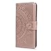 Produktbild Tophung Huawei P20, Leder, stoßfest Premium PU Leder Flip Wallet Case Embossed Totem Blume mit Ständer ID-Kartenhalter Schutzhülle Folio Magnetverschluss Hülle Schutzhülle für Huawei P20
