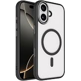 Case for Senon Apple iPhone 17 Zore Chrome M-safe Silicone Cover with Magsafe Compatible Charging Feature (Black)