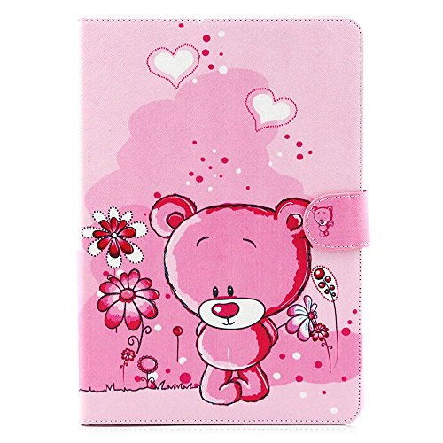 iPad Air Hülle, DEENOR PU Leder Abdeckung Stand Flip Schutzhülle Hülle für Apple iPad Air iPad 5. (Bear) - 2
