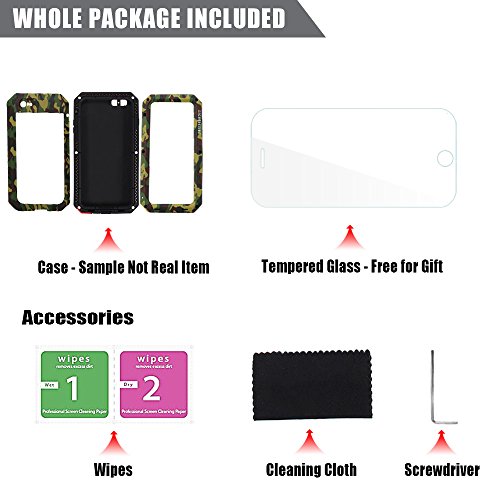 iPhone 5S SE Case,LIGHTDESIRE [Newest] Aluminum Alloy Army Camouflage Metal Extreme Water Resistant Shockproof Military Bumper Heavy Duty Cover Shell Case (For iPhone 5/5S/SE)