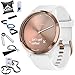 Produktbild Garmin 010-01850-12 Vivomove HR, Sport, Roségold mit weißem Silikonband (klein/mittel) + 7-Teiliges Fitness-Set