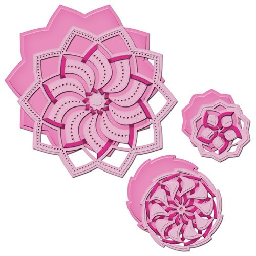 Shapeabilities Spellbinder Paper Arts Pinwheel Delight Die Template