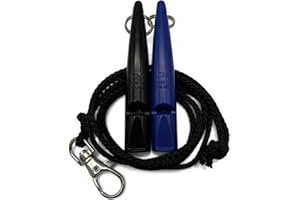 ACME Hundepfeife No. 211,5 mit Pfeifenband | Im Doppelpack | 2 Pfeifen inklusive 2 Bänder | Ideal für den Rückruf - Laut und weitreichend (Black + Baltic Blue)