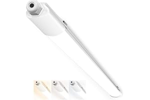 ‎PEASUR Peasur Feuchtraumleuchte LED 120CM, 3000K/4000K/6500K LED Deckenleuchte Röhre 36W 3960LM Leiste Flach, IP65 Wasserfest Lampe Lichtleiste für Werkstattlampe Kellerlampe Leuchtstoffröhre