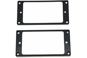 Dopro Lot de 2 anneaux de micro Humbucker en plastique avec fond incurvé 3 x 5 pour manche et 7 x 9 pour micro chevalet Noir