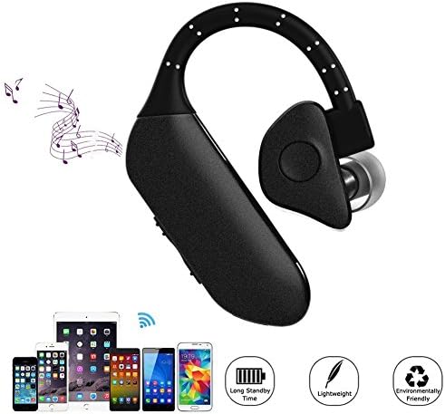 Bluetooth Headset, HOMREE Wireless Sports Bluetooth Earphones Invisible Sweatproof Music Earbuds Earphones Headphones Support Hand-free Calling Microphone for Apple iPhone,Sony ,Samsung,PC.Etc (Black)