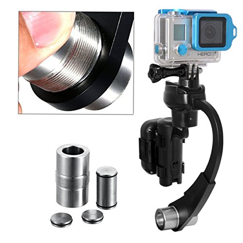 Laven & Ivory – Impugnatura Stabilizzatrice Per DSLR E Action Cam, Con Doppie Viti 1/4″ E Triple Hot-shoe, Antiscivolo