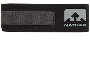 Nathan Timing Chip - Brazalete AnkleBand para chip para correr, negro