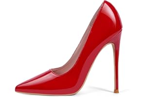 GENSHUO Bombas de tacón Alto con Punta Puntiaguda para Mujer Zapatos de Fiesta con tacón de Aguja Sexy 12 CM / 4.72IN