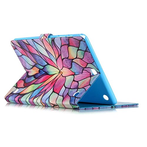 Samsung Galaxy Tab A 9.7 SM-T550 Hülle, DEENOR Bunt Malerei und Stilvoll Zeichnung Brieftasche Case Buch-Stil PU Leder Flip Protective Stand Tasche Schutzhülle Hülle für Samsung Galaxy Tab A 9.7 SM-T550. (Color Flowers) - 4