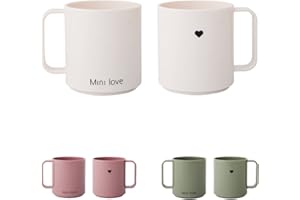 Design Letters MINI Tritan Trinkglas für Baby und Kinder weiß |BPA/EA/BPS-Frei | Multi/Trinklernbecher mit henkel | Drop-safe | Zubehör ist separat erhältlich | 175 ml | Spülmaschinengeeignet