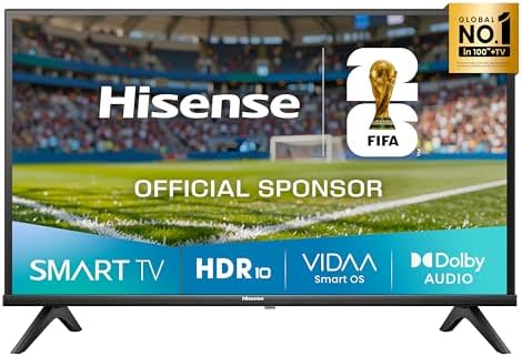 Hisense TV 32" HD Ready 2025 32E41QT, Smart TV VIDAA U8, Airplay2, Game Mode, Works with Alexa, Tuner DVB-T2/S2 HEVC 10, lativù, 32'', 2025 LED