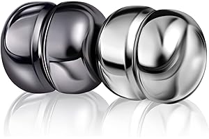 ESSENCE HIJAB Magnetic Hijab Pins: Silver, Gunmetal [2-Pack] [World's Strongest Hijab Magnets]