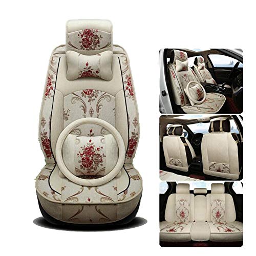 GHJFGJNF Car Seat Cover Car Seat Protector Self Stirring Coffee Mug 8 oz Stainless Steel Automatic Self Mixing & inning Cup Car Seat Mat Pad (Color : Beige)