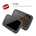 Produktbild (Aktualisiert 2018) Mini-Wireless-Multimedia-Tastatur ganze Panel große Touch-Pad-Maus Combo mit Hintergrundbeleuchtung / Handheld-Fernbedienung / LED-Hintergrundbeleuchtung / Akku für Laptop / Smart TV / Android TV Box / Windows PC / HTPC / IPTV / Raspberry Pi (H18 +)