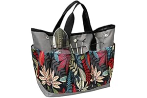 GREENTOPIA Garden Tool Bag Organiser with 9 Pockets - Heavy Duty Garden Tool Bag with Handles Waterproof - Gardening Gift Idea