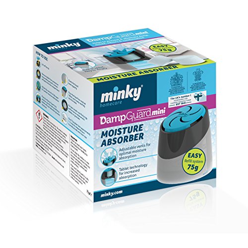 Minky Mini Damp Guard Moisture Absorber Dehumidifier with 75g Refill Tablet