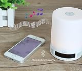 LUJII Bluetooth Lautsprecher Wireless Lautsprecher Lampe Lautsprecher Neueste Intelligente Tragbares Bluetooth Lautsprecher Multi Funktion Musik Sound Box LED Kinder Nachtlicht Touch Control Lamp (4 Dimmstufen Touch Lighting Sensor Schalter Augenschutz Lichtquelle) und Wecker Alarm mit Eingebauten Wiederaufladbaren 1800mAh Batterie – TF Karte Unterstützt – Freisprecheinrichtung – USB Charging Bluetooth Speaker Geeignet für den Innen und Außengebrauch Kids Home Deco Arbeiten Lesen Camping usw - 3