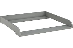 Shefa Kids Wickelaufsatz 800 Universell für Ikea Kommoden - Passend für MALM, HEMNES, NORDLI, Grau