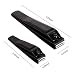 AMTOK Nail Clippers Set Stainless Steel Fingernail Toenail Clippers Cutters with Nail File (Black)