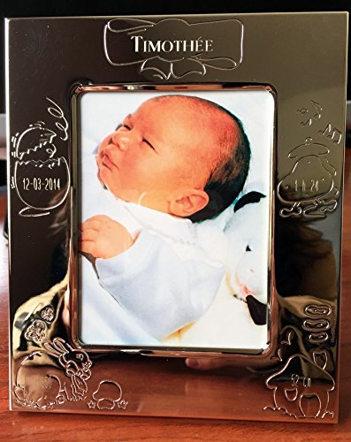 Ulmann Cadre Photo Tendresse en métal argenté personnalisé gravé