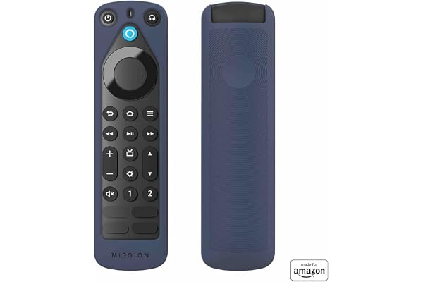 Nouvelle housse de protection pour télécommande « Made for Amazon » pour télécommande vocale Alexa Pro (version 2022), Bleue foncée