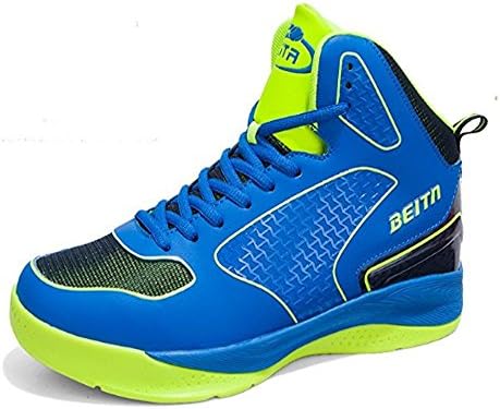 QZbeita Man's High Top Sneakers Breathable Sport Shoes Basketball Shoe Soft Sneakers Shoes (10 UK, Blue)