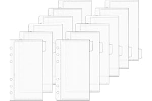 AXEWOODZ Set di 2 buste A6 per contanti, senza cerniera, formato A6, per riempire contanti, divisori in polipropilene trasparente, per organizer personale A6 per budget (A6)