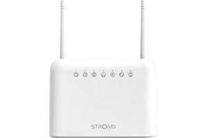 STRONG N300 4G LTE WiFi Router with SIM Slot, Cat4 Mobile WiFi Hotspot, Fixed External Antennas, 100Mbps LAN Ports, Plug & Play, Secure Network (4GROUTER350)