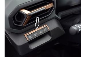 AUTOCOVR Steel Cover for 2024+ Dacia.Duster III 3 / BIGSTER | Decoration Switches (2 Illuminated Buttons) - COPPER-BROWN Style | 1 Piece Essential Expression Journey Extreme DUSTER Accessories