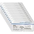 B-Arm Sterile Polypropylene Suture Thread (Pack of 12) With Needle - Non-absorbable USP 4-0/1.5 Metric | 19mm Reverse Cutting Needle | Suturing Thread | Suture thread for surgery
