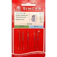 5 original Singer Overlock 14U coser agujas 2054 grosor 70/10 y 90/14