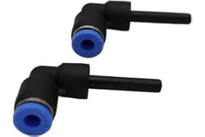 CNCTEC Lot de 2 raccords coudés pneumatiques 4 mm vers raccord de tuyau IQS de 4 mm