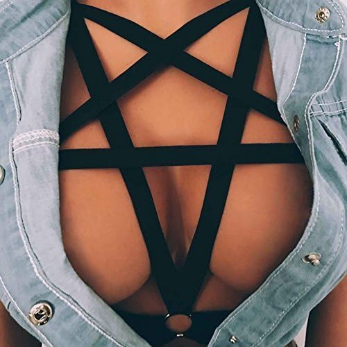 Women Bra , Ladies Lingerie - Sexy Body Harness Cage Bra - For Club Party Wear Black - PRIAMS 7