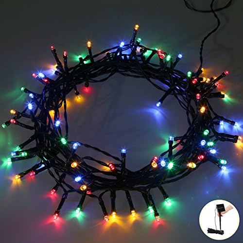 Denknova® 20m 200 set LEDs, waterproof, solar fairy lights, multi-coloured.