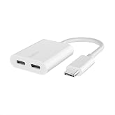 Belkin RockStar&trade; USB-C Ses + Şarj Adapt&ouml;r&uuml;, USB-C 60W G&uuml;&ccedil; Dağıtımlı Kulaklık Adapt&ouml;r&uuml; iPhone 15, iPad Pro, Galaxy, Note, Goog
