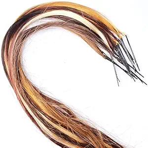 Shomex Set of 6 Multi Color Highlights Hair Extensions Colorful Hair Streaks Hairpieces (Multi)