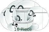 Streetwize Melamine Set 16 Pieces Abstract - LWACC235