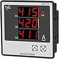 Multispan AMP 19 3-Phase Ampere Meter 3-Digit 3-Line Display 96 X 96 X 43 for Industrial Use