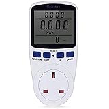 Nevsetpo Power Meter UK Plug Power Monitor Watts Meter Electricity Usage Cost Meter Monitor Plug