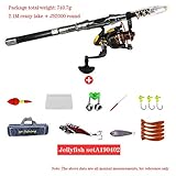 * Combos de carrete de caña de pescar con bolsa y accesorios Nessary para pesca, incluyen: UNA Caña de pescar telescópica de fibra de carbono + UN CARRETE DE PESCA + Una bolsa portadora + Algunos accesorios Nessary