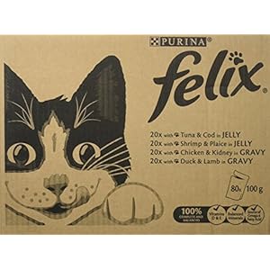 Felix – Alimento húmedo para gatos adultos, 120 Bolsas