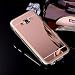 Produktbild Hülle Kompatibel mit Samsung Galaxy J7 2016 Spiegel Hülle Mirror Silikon Glitzer Cool Bling Kristall Strass Diamant Hülle TPU Silikon Soft Flex Hybrid Case Cover Luxus Hülle für Galaxy J7 2016,Rose