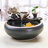 Brunnen mit fließendem Wasser: Befeuchtung der Luft, Aktivierung des Raumklimas und Zerstäubungseffekt sind gut, genau wie ein Märchenland auf der Welt. .